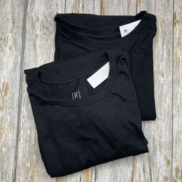 Men’s Black Short Sleeve Crewneck Comfy T-Shirts 2-Pack Size 3XL - Picture 1 of 6